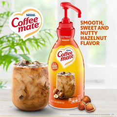 Coffee-mate Liquid Coffee Creamer, Non-Dairy, Hazelnut, 50.7 fl oz, Pump Bottle