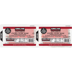 Kirkland Signature Uncured Extra Lean Ham, Sliced, 1.5 lbs, 2 ct