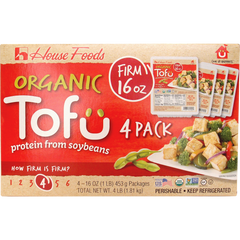 House Foods Organic Tofu, Firm, 16 oz, 4 ct
