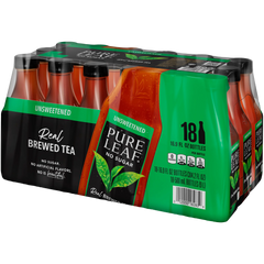 Pure Leaf Real Brewed Black Tea, Unsweetened, 16.9 fl oz, 18 ct
