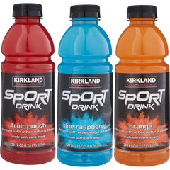 Kirkland Signature Sports Drink, Variety Pack, 20 fl oz, 24 ct