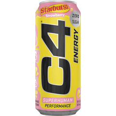C4 Energy Drink, Zero Sugar, Starburst Strawberry, 16 fl oz, 12 ct