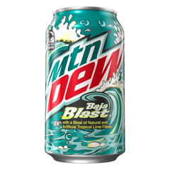 Mountain Dew Baja Blast, 12 fl oz Cans, 36 Pack