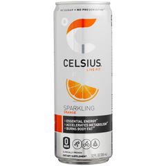 CELSIUS Energy Drink, Sparkling Orange, 12 fl oz, 24 ct