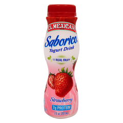 El Mexicano Saborico Yogurt Drink, Strawberry, 7 fl oz, 12 ct