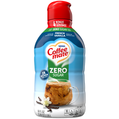 Coffee-mate Liquid Coffee Creamer, Non-Dairy, Zero Sugar, French Vanilla, 66 fl oz