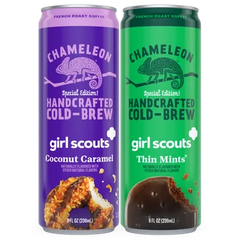 Chameleon Special Edition Girl Scouts Handcrafted Cold-Brew Coffee, French Roast, Variety Pack, 8 fl oz, 12 ct
