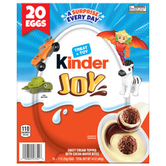 Kinder Joy Eggs, Treat + Toy, 0.7 oz, 20 ct