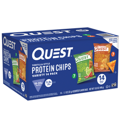 Quest Tortilla Style Protein Chips, Variety Pack, 1.1 oz, 14 ct