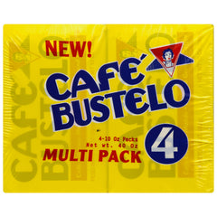 Cafe Bustelo Espresso Ground Coffee, Dark Roast, 10 oz brick, 4 ct