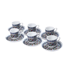 Güral Porselen Topkapı Coffee Pot Set for 6 People