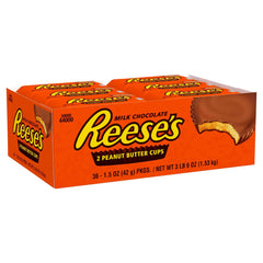 Reese's Peanut Butter Cups, Milk Chocolate, 1.5 oz, 36 ct