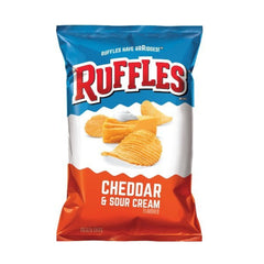 Ruffles Potato Chips, Cheddar & Sour Cream, 1 oz, 50 ct