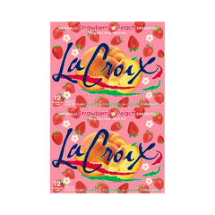 LaCroix Sparkling Water, Strawberry Peach, 12 fl oz, 24 ct
