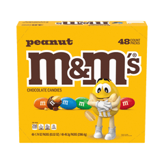 M&M'S Full Size Chocolate Candy, Peanut, 1.74 oz, 48 ct