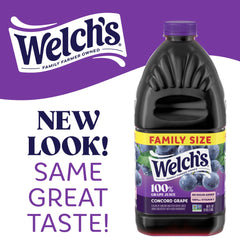 Welch’s 100% Grape Juice Blend, Concord Grape, 96 fl oz, 2 ct