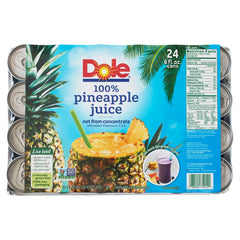 Dole 100% Pineapple Juice, 6 fl oz, 24