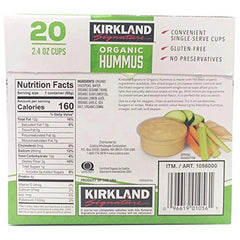 Kirkland Signature Organic Hummus, 2.5 oz, 20 ct
