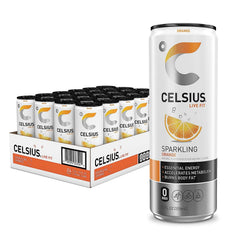 CELSIUS Energy Drink, Sparkling Orange, 12 fl oz, 24 ct