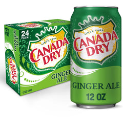 Canada Dry Ginger Ale, 12 fl oz Cans, 24 Pack