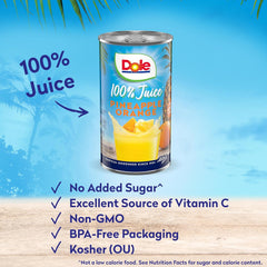 Dole 100% Pineapple Juice, 6 fl oz, 24
