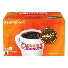 Dunkin' Donuts Original Blend Coffee, Medium Roast, Keurig K-Cup Pods, 72 ct