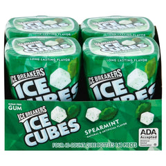Ice Breakers Ice Cubes Sugar Free Gum, Spearmint, 40 pieces, 4 ct