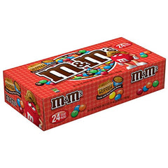M&M'S Chocolate Candy, Peanut Butter, 1.63 oz, 24 ct