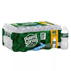 Poland Spring 100% Natural Spring Water, 16.9 fl oz, 40 ct