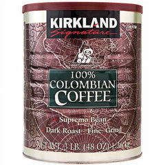 Kirkland Signature 100% Colombian Ground Coffee, Dark Roast, 3 lbs