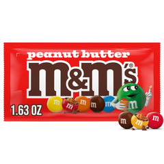 M&M'S Chocolate Candy, Peanut Butter, 1.63 oz, 24 ct