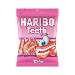 Haribo Teeth Gummy Candy, 80g (Halal, Made in Turkey)