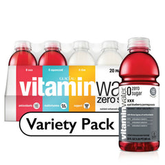 Glaceau Vitaminwater Zero, Variety Pack, 20 fl oz, 20 ct