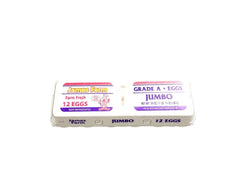 James Farm - Jumbo White Eggs, in Cartons - 1 dz