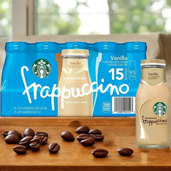Starbucks Frappuccino Chilled Coffee Drink, Vanilla, 9.5 fl oz, 15 ct