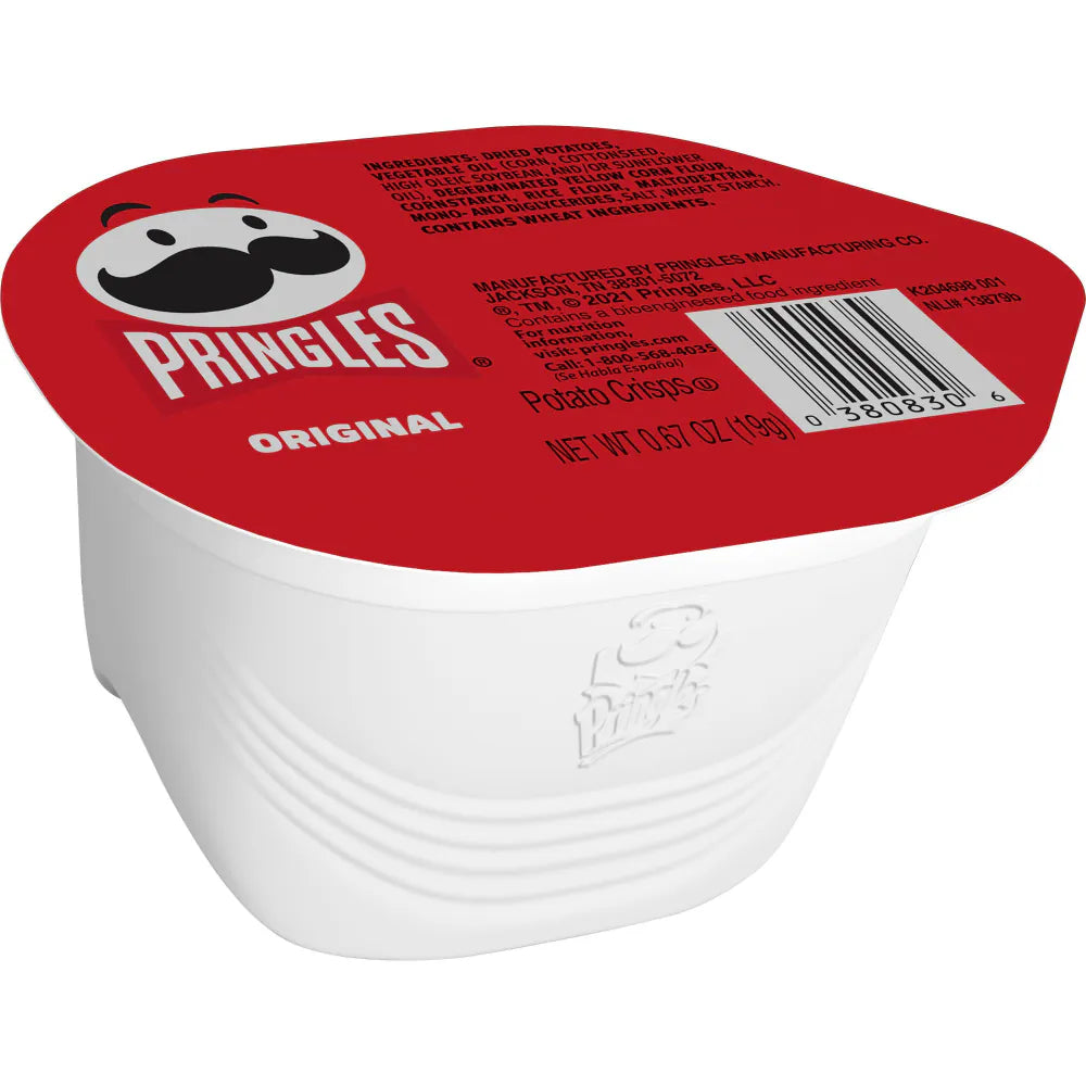 Pringles Potato Crisps Snack Stack Cups, Original, 0.67 oz, 60 ct