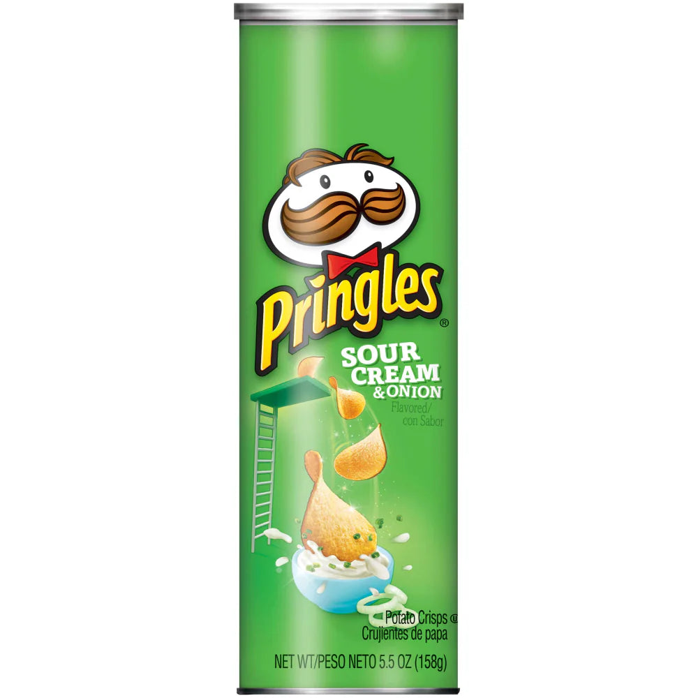 Pringles Potato Crisps, Sour Cream & Onion, 5.5 oz, 14 ct