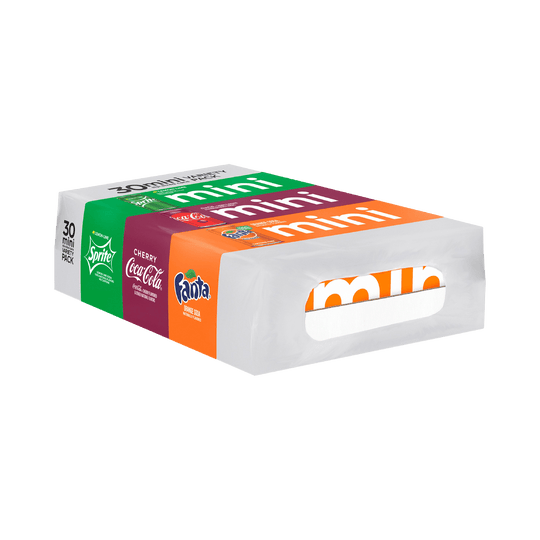 Coca-Cola Mini Cans Soda Variety Pack, 7.5 fl oz, 30 Pack
