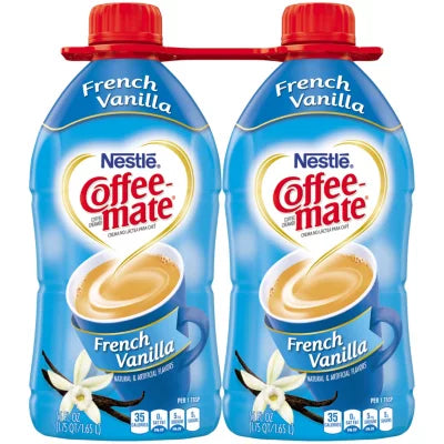 Coffee-mate Liquid Coffee Creamer, Non-Dairy, French Vanilla, 56 fl oz, 2 ct