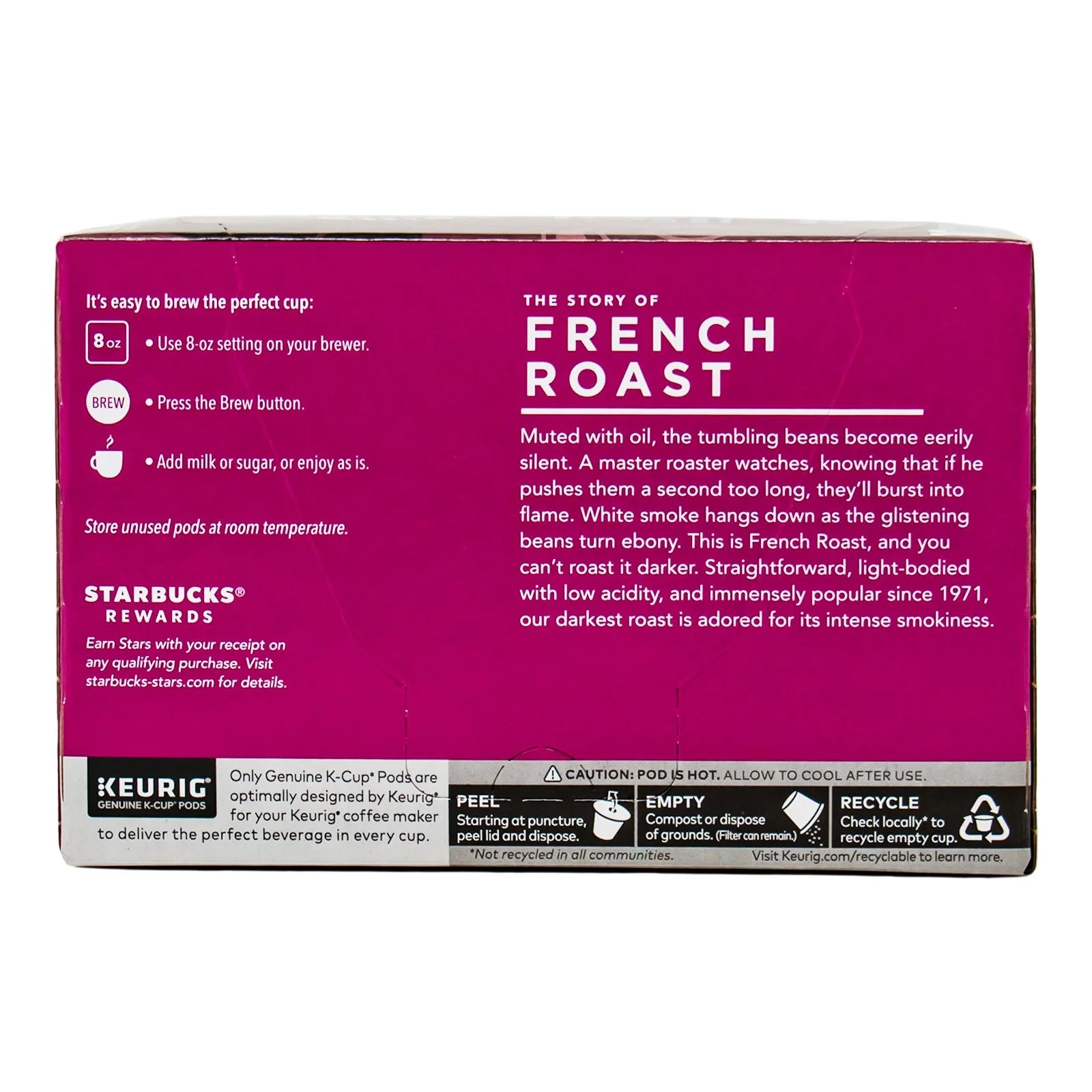 Starbucks French Roast Coffee, Dark Roast, Keurig K-Cup Pods, 72 ct