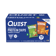 Quest Tortilla Style Protein Chips, Variety Pack, 1.1 oz, 14 ct