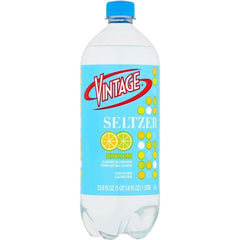 Vintage Seltzer Water, Lemon, 1 Liter, 12 ct