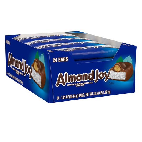 Almond Joy Coconut & Almond Chocolate Candy Bar, 1.61 oz, 24 ct