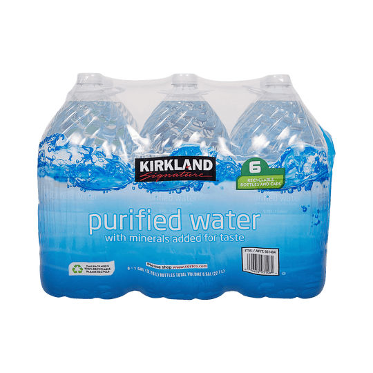 Kirkland Signature Purified Drinking Water, 1 Gallon, 6 ct