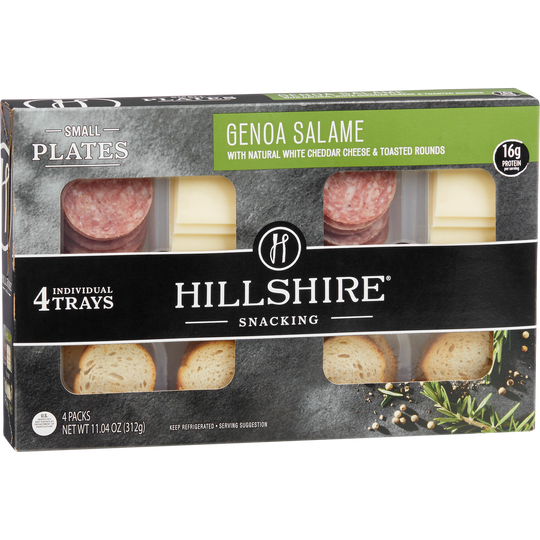 Hillshire Snacking Plates, White Cheddar and Genoa Salame, 4 ct