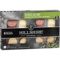 Hillshire Snacking Plates, White Cheddar and Genoa Salame, 4 ct