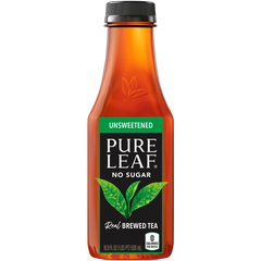 Pure Leaf Real Brewed Black Tea, Unsweetened, 16.9 fl oz, 18 ct