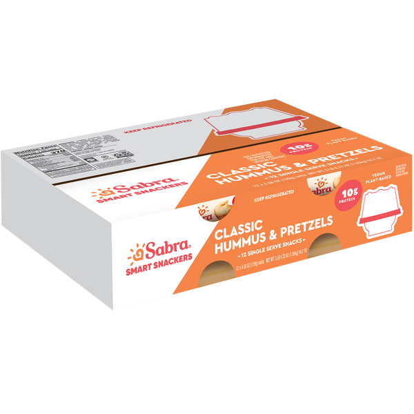 Sabra Hummus with Pretzels Cup, Classic, 4.56 oz, 12 ct