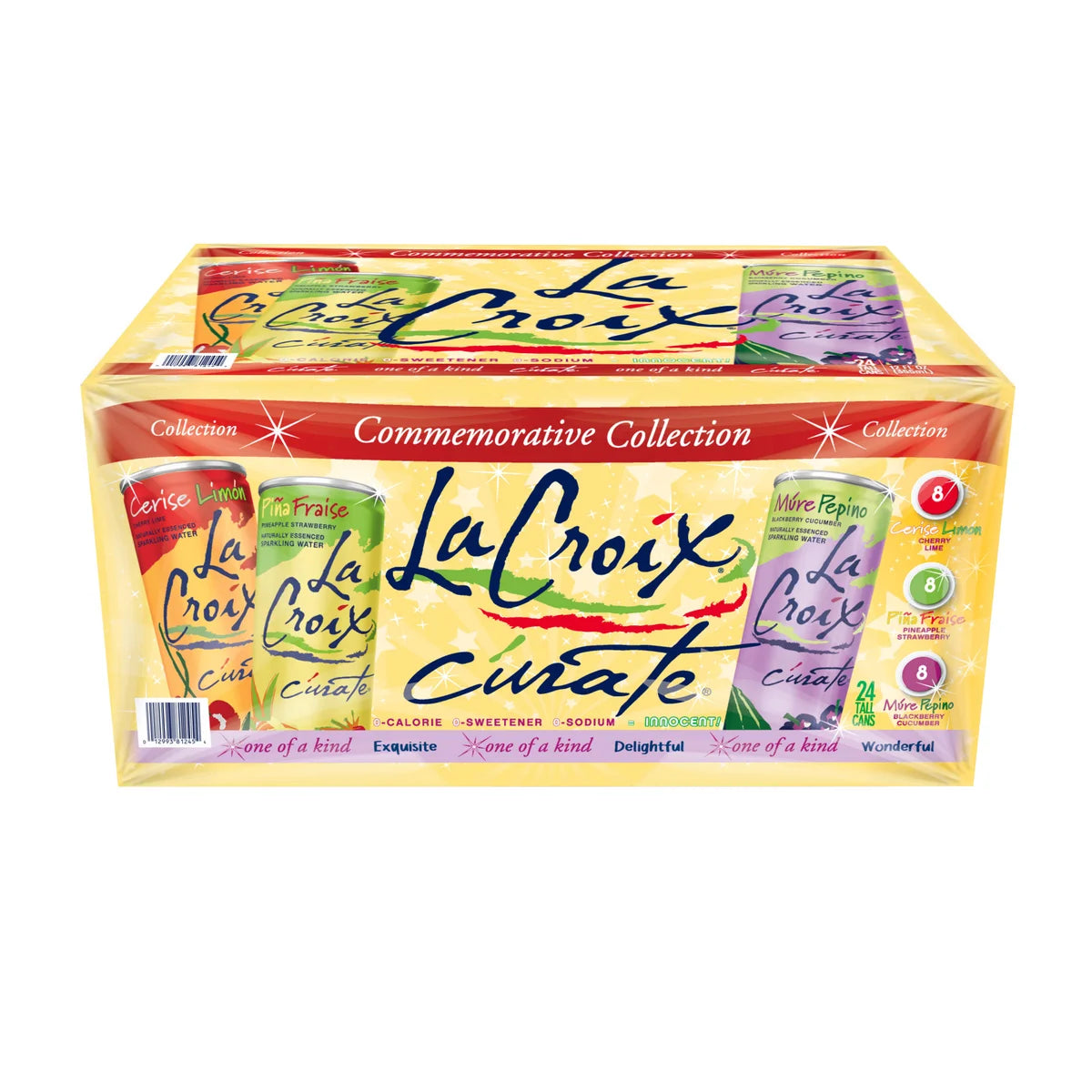 LaCroix Curate Commemorative Collection Sparkling Water, Variety Pack, 12 fl oz, 24 ct