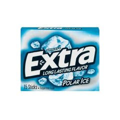 Extra Sugar Free Chewing Gum, Polar Ice, Slim Pack, 15 Sticks, 10 ct